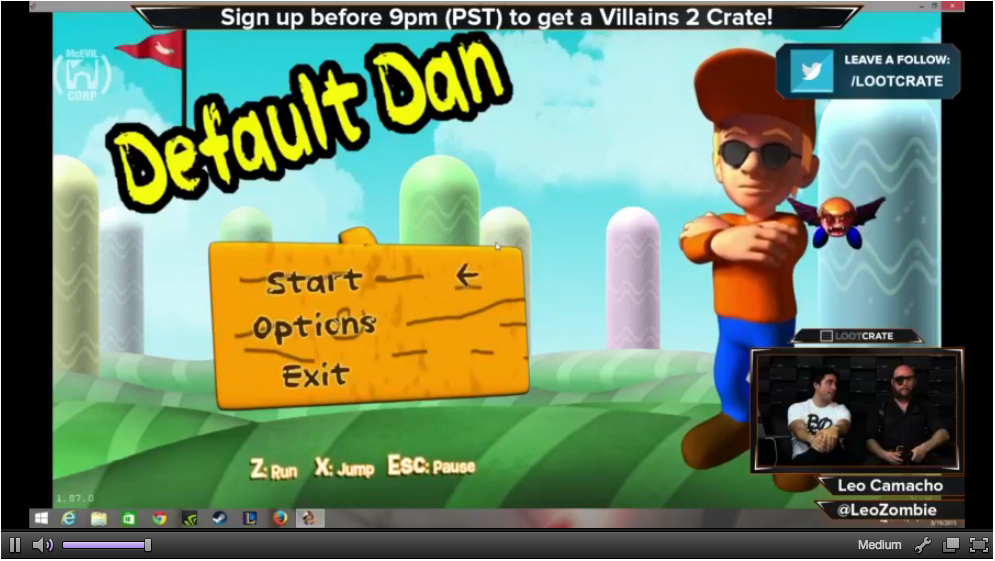 lootcrate's tweet photo. And now things get WEIRD. We're about to play #DefaultDan for last hour of the stream! GO!: http://t.co/X7yZ8P89El http://t.co/9pa006hGtu