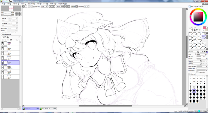 Yuyusama ... I work on this on and off, really slowly. 