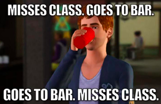 chrisoconnor22's tweet photo. UON life in a a nutshell... #FMCS3110 #recreationoncampus #beerorclass #memes http://t.co/hhog8haqtr