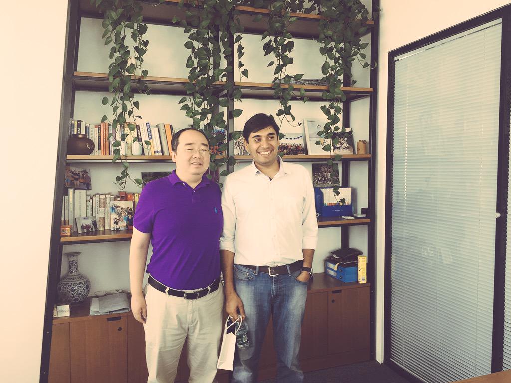 NaveenTewari's tweet image. Loved the energy of Li Tao, founder of #APUS, and they have a beautiful office. Amazing company he has built! @InMobi