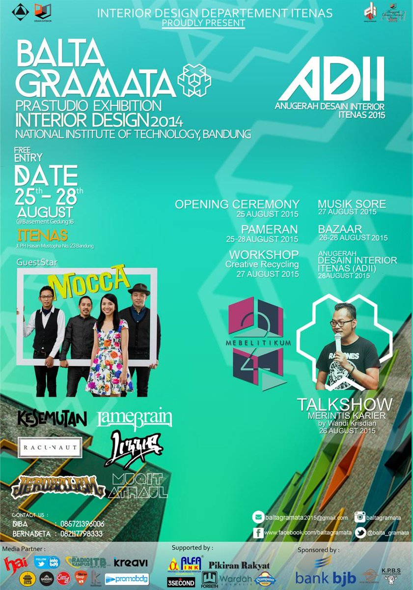 infobdg's tweet photo. Besok dtg yuk ke Kampus ITENAS ada Art Exhibition, Food fest & Live music by DI 2014 for FREE! #BALTAGRAMATA http://t.co/95ZLkoZAjB