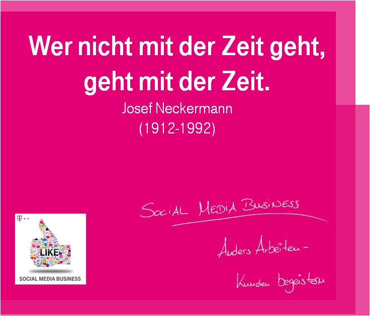 Wer nicht mit der Zeit geht...

Zeit für #Digitalisierung #Industrie40 #AndersArbeiten #ContentMarketing #Telekomwall