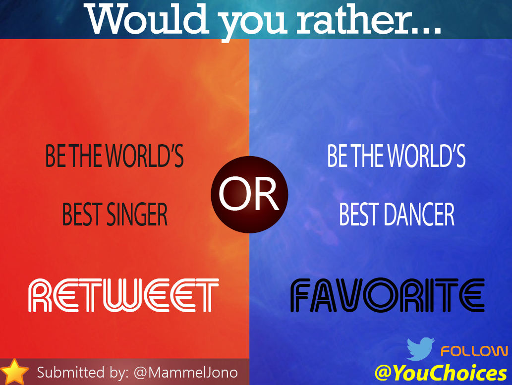 YouChoices's tweet image. Singer or dancer?