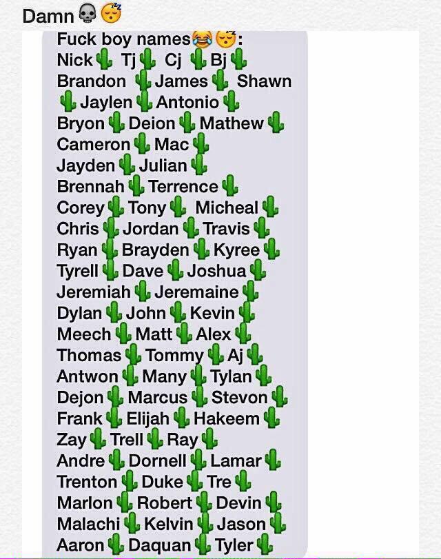 ✌️niko⚡ ✈ on Twitter: "Fuck boy names 😂😂😂 http://t.co ...