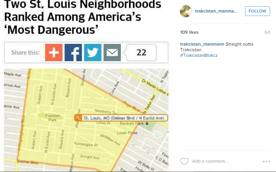 Truth007Seeker's tweet photo. Was #MansurBallBey #ManMann showing gang violence pride for his Trakcistan Mafia just 6 days ago? #Stl #ManMan http://t.co/OWgC3pKRgs