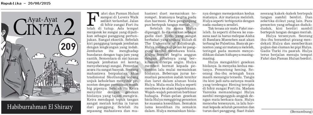syafik2000's tweet photo. Cerbung #AAC2 No 209 @h_elshirazy @republikaonline @bukurepublika @bubuagha @anaazusa @sakirtm @ZakyHiromasa http://t.co/WmLicMn9XW