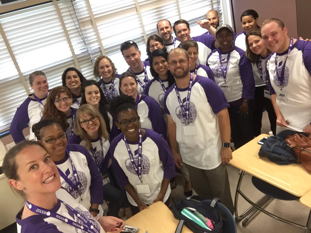 mceanea's tweet photo. Rock star members engage new teachers! #bestlookingpeopleEVER http://t.co/a7nCDdSNVJ