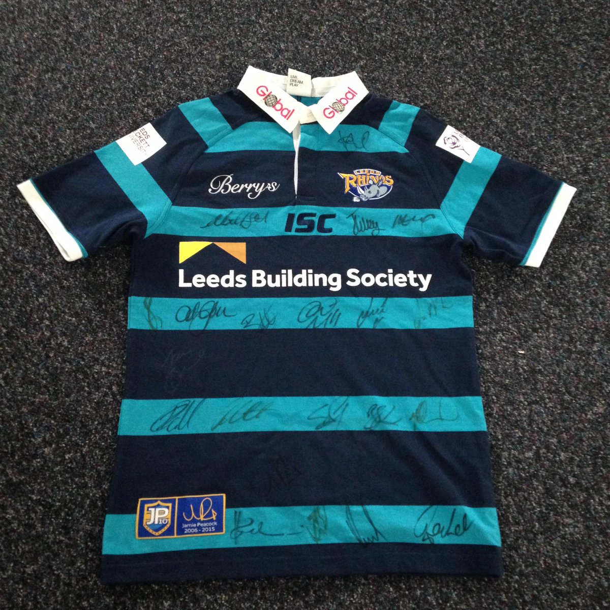 To celebrate <a href="/leedsrhinos/">Leeds Rhinos</a> reaching the CC Final we're giving away this signed shirt! FOLLOW &amp; RT to enter. #MCBRhinos
