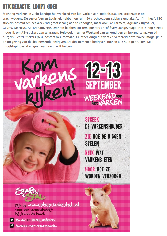 Stap_indestal's tweet photo. We zijn ontzettend blij met de hulp v oa leden @VeeLogistiekNL en aanverwante bedrijven http://t.co/z709ByL9Xr #WvhV http://t.co/2zqktqjS3p