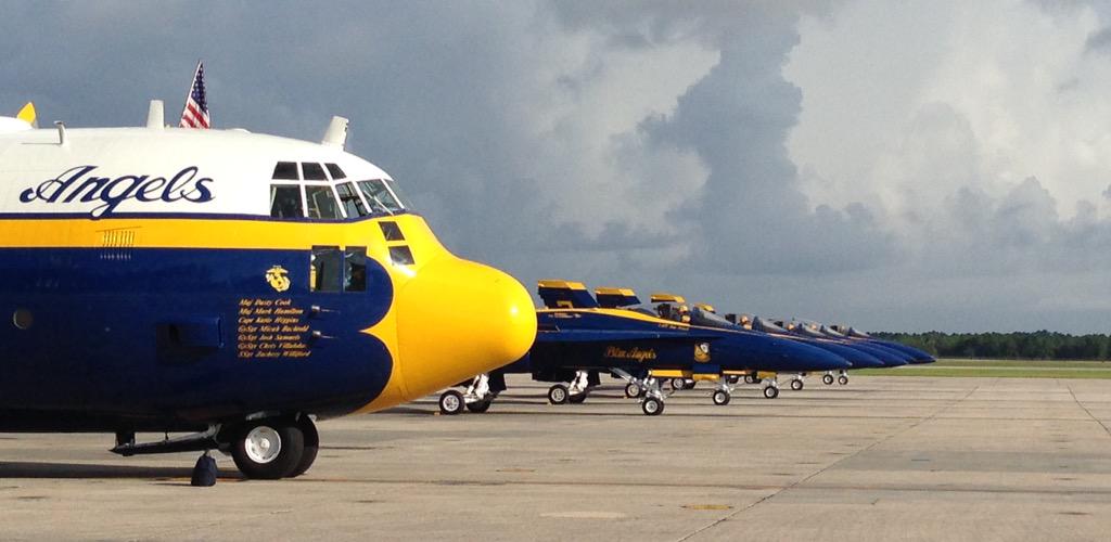 BlueAngels's tweet photo. Blue jets are on their way to the @KCAirShow and #BertsRollin! #KCSummerFun #FeelTheBlue http://t.co/EwIKR3X0kH