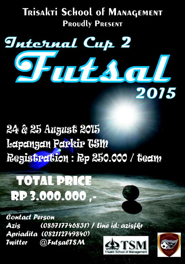 UKM Futsal TSM present " INTERNAL CUP 2 " diadain lagii krn saking banyak peminatnya nih 😂