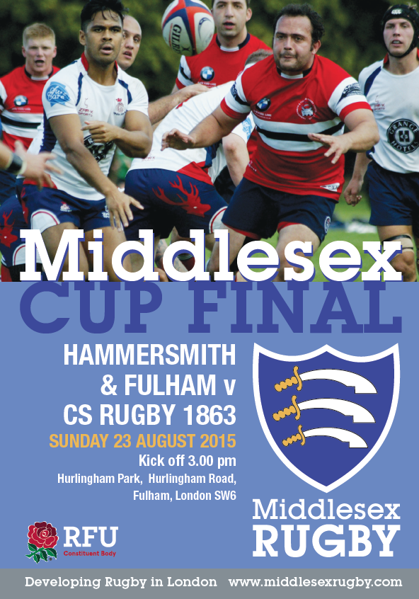 MiddlesexRFU's tweet photo. Come down to Hurlingham Park on Sunday for Middlesex Cup Final. @HammersRugby v @CSRugby repeat of last year's final. http://t.co/VjIJ4zEeMC