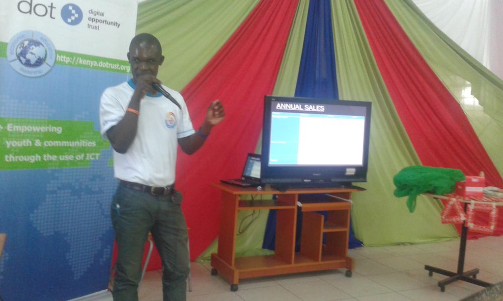 DOTKenya's tweet photo. A young Entrepreneur pitching his business of Supplying condoms and mosquito nets in Busia #InvestInMe #DOT2015 http://t.co/98c5knUEzY