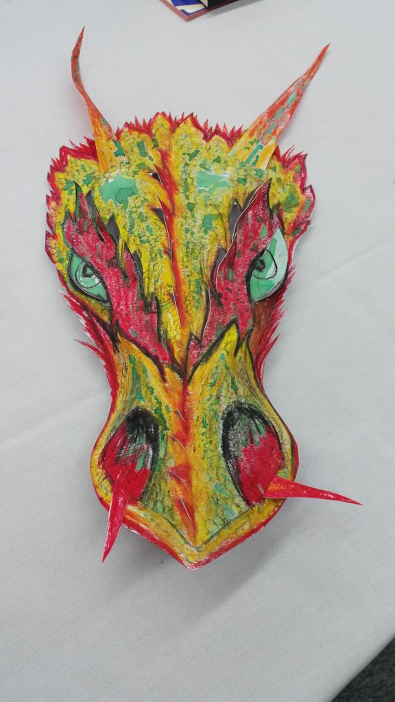 BiscuitJill's tweet image. Mask making @breakwriter @GoGoDragons2015 @pauljackstory @NorwichAirport #GGD15