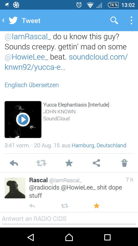 knwn92's tweet photo. #blessed danke @IamRascal_ für die props! http://t.co/b1bIoVppG2