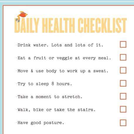 MeMelissa1983's tweet image. #DailyHealthCheckList