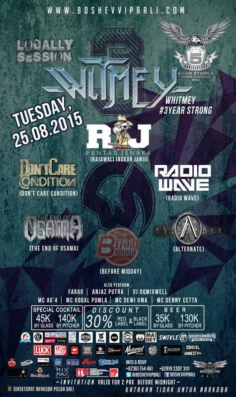 Boshe 25/08/2015, be there!