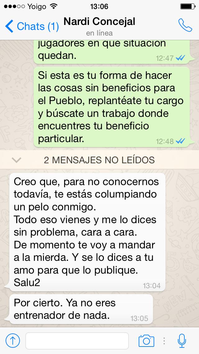 ajesusgalvez's tweet photo. Respuesta del Concejal de Deportes que me da a mí como Entrenador del @CDRonda. ¿Debo preocuparme si voy al despacho? http://t.co/bjWSvWor6a