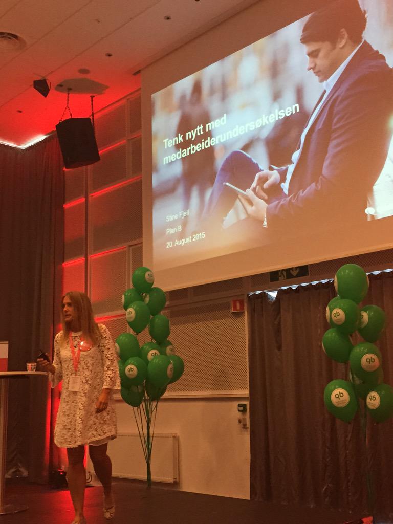 saranhabberstad's tweet photo. "Selskapers verdi ligger i hodene til ansatte." Stine Fjell på #qbplanb http://t.co/VW6TD4e4YB