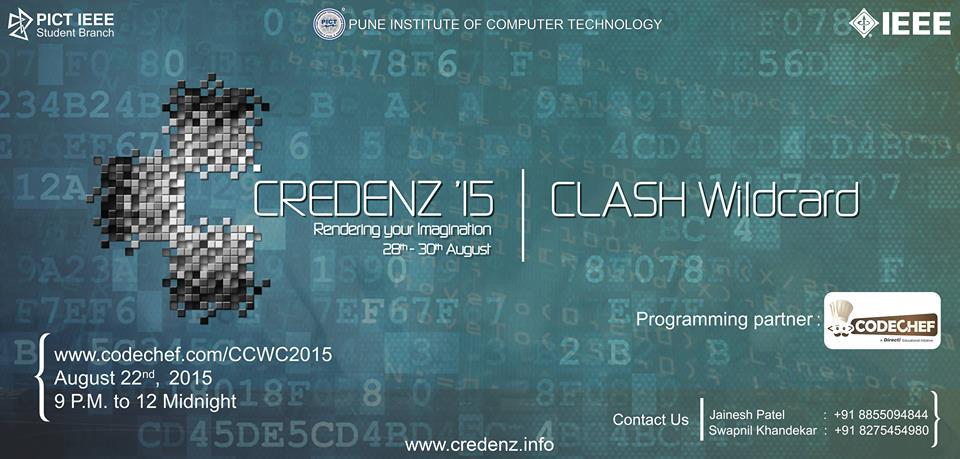 jaineshbp's tweet photo. Get you keyboards ready! Clash Wildcard Round is here organized by @pisbcredenz on @codechef http://t.co/j5mVOAs2fC http://t.co/YPnPhuuZr8