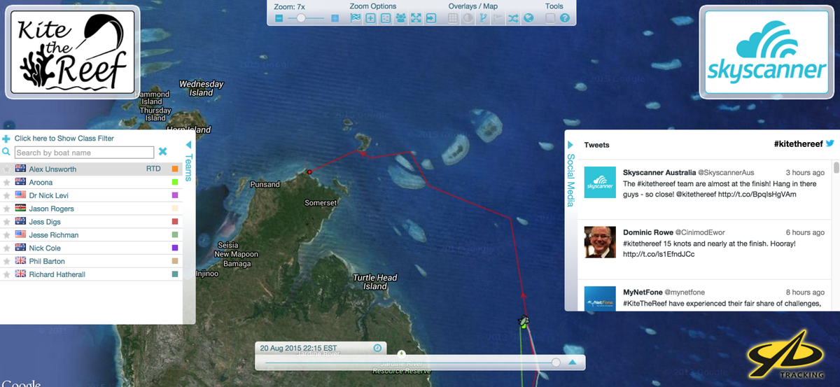kitethereef's tweet photo. 100km to go. Sleeping on Arnold Reef tonight. Track real time into the finish line TOMORROW http://t.co/vWalPbLmAv http://t.co/UwwQvKBnf0