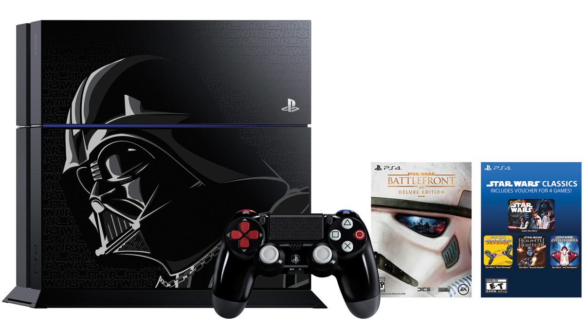 AllAboutPlay's tweet photo. May the force be with you!! Pre-order your limited edition console with us now - £379.99 #starwarsbattlefront #epic http://t.co/q8jnQ56D0w