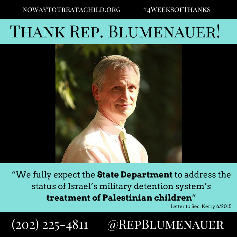 jvplive's tweet photo. Thank @RepBlumenauer @BlumenauerMedia today for standing up for #Palestinian children! #4WeeksofThanks http://t.co/iq1Nt0AmjY