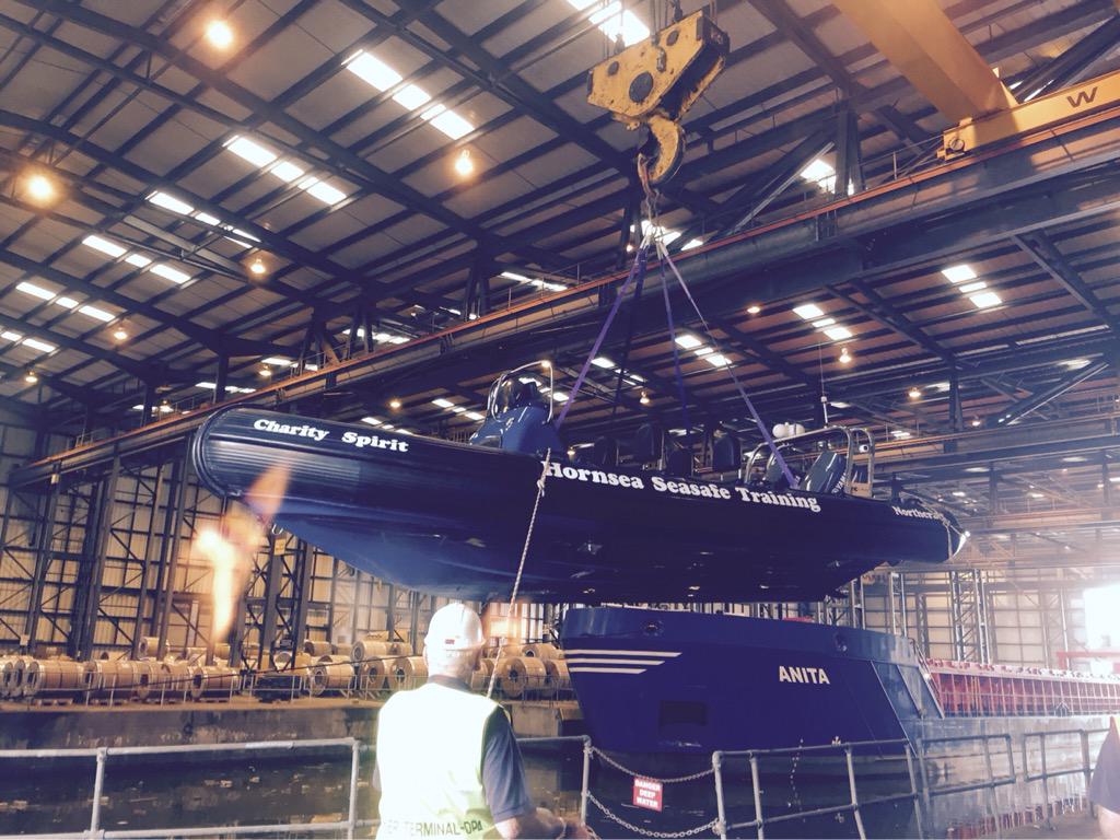 Welcoming <a href="/horneainshore/">Hornsea Inshore Resc</a> training boat to its new home at <a href="/ABPHumber/">ABP Humber</a> All Weather Terminal