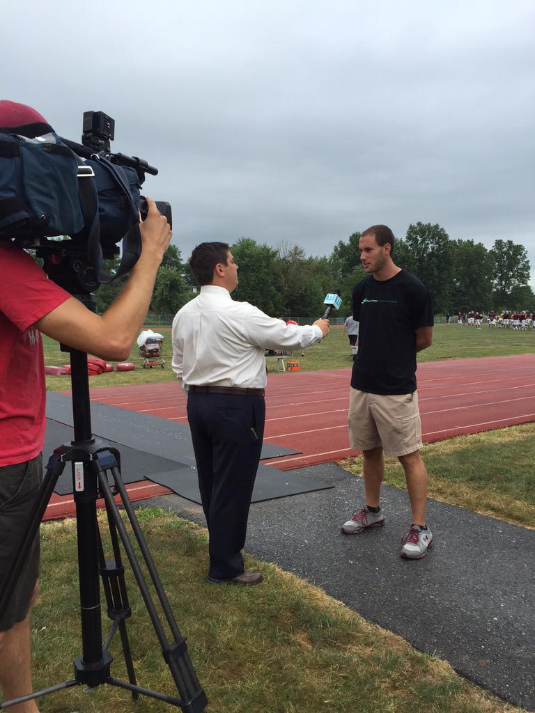CPRSPT's tweet photo. We are on the news early this morning #Day4 #BaronFootball #Concussions #AthleticTraining #Cable11 http://t.co/q0QxygzNpn