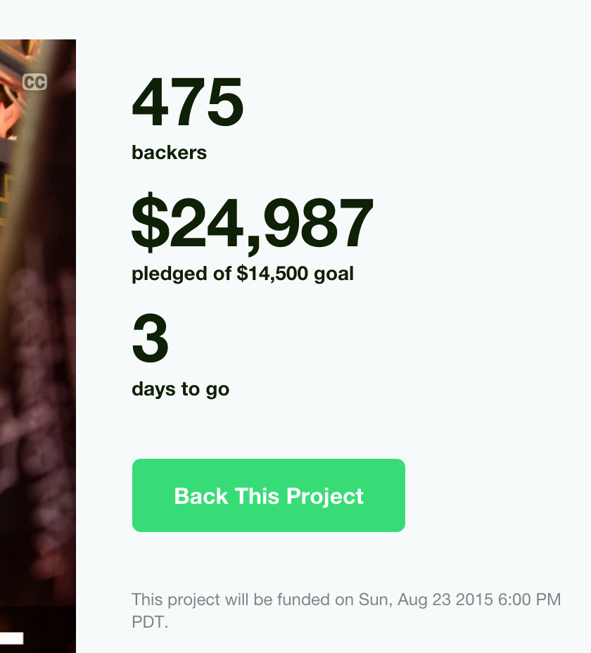 Only $13 away from breaking $25k. Who's going to get us there? @kickstarter tastewithkevin.com/kspage #foodtravelchat