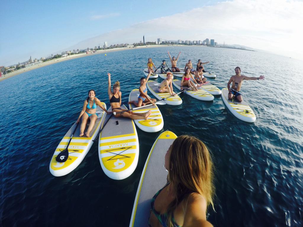 nsanchoa's tweet photo. Seguim amb el #supyoga al @VelaBarcelona - molt bon motiu per matinar! http://t.co/Gun22mOBZ0