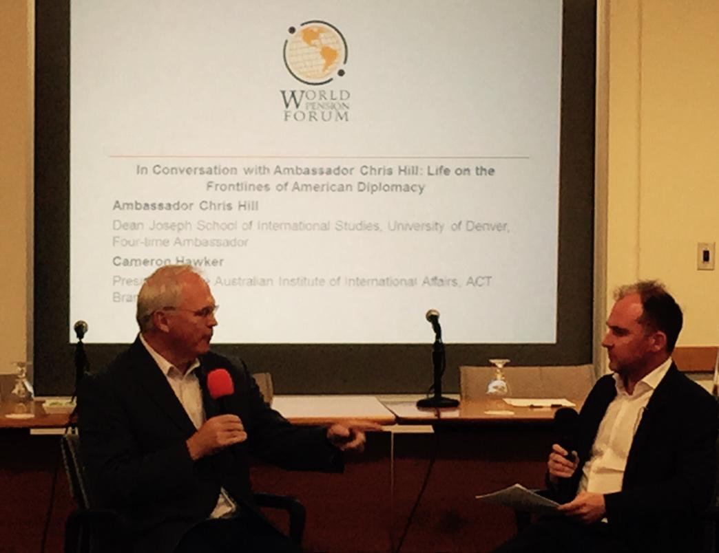 Im4fit's tweet photo. Aspen institute World Pension Forum @ambchrishill @camhawker @AspenInstitute @WorldPForum http://t.co/EixhkGZVxJ