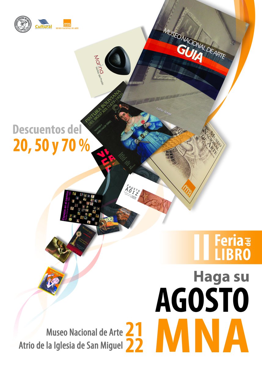 MNABolivia's tweet photo. #Ofertas del 20 al 70% en publicaciones!! visita el MNA el día viernes 21 y el sábado 22 en la Iglesia de San Miguel! http://t.co/38yoONqXxz