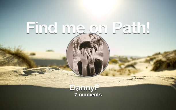 DFaradisyah's tweet photo. Find me on #Path now! Go to: http://t.co/H41ije4p3p! #thepersonalnetwork http://t.co/uQqsY9fM5d