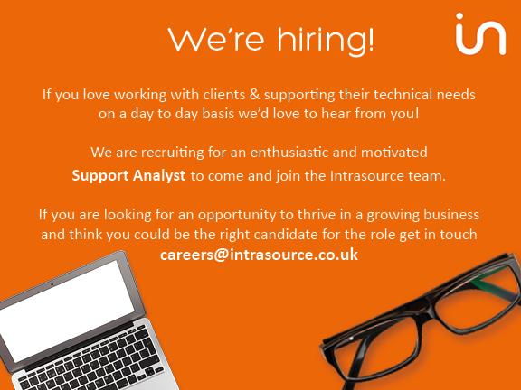 We have some exciting news...we're hiring! Please share :) #SupportAnalyst #ITsupport #careers
