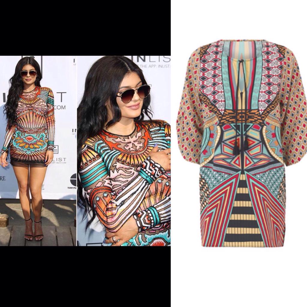 blondeandblackp's tweet photo. Get @kyliejenner look from @bahimibeachwear with their tribal tunic #kyliejenner #kyliejennerstyle #bahimi #GTL http://t.co/Ln8660ioN2