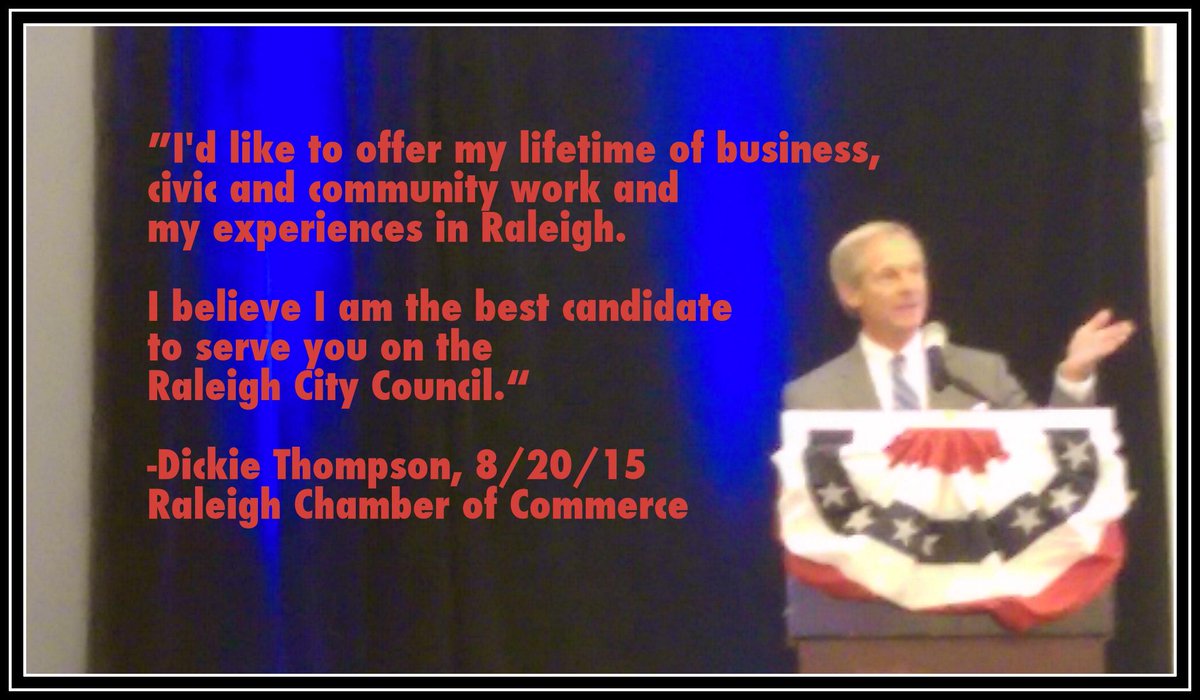 DickieThompsonA's tweet photo. Thanks for hosting a great candidate forum @raleighchamber http://t.co/0X9WtxiQFj