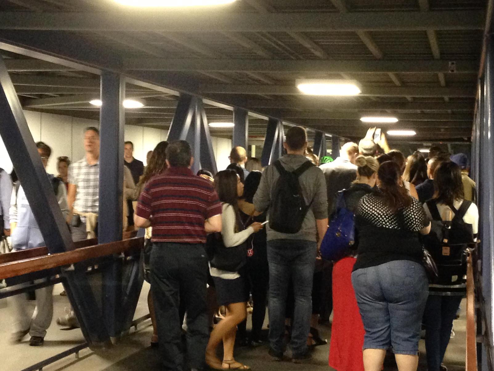 Farrah Merali on Twitter: "Lineup to get on seabus that ...