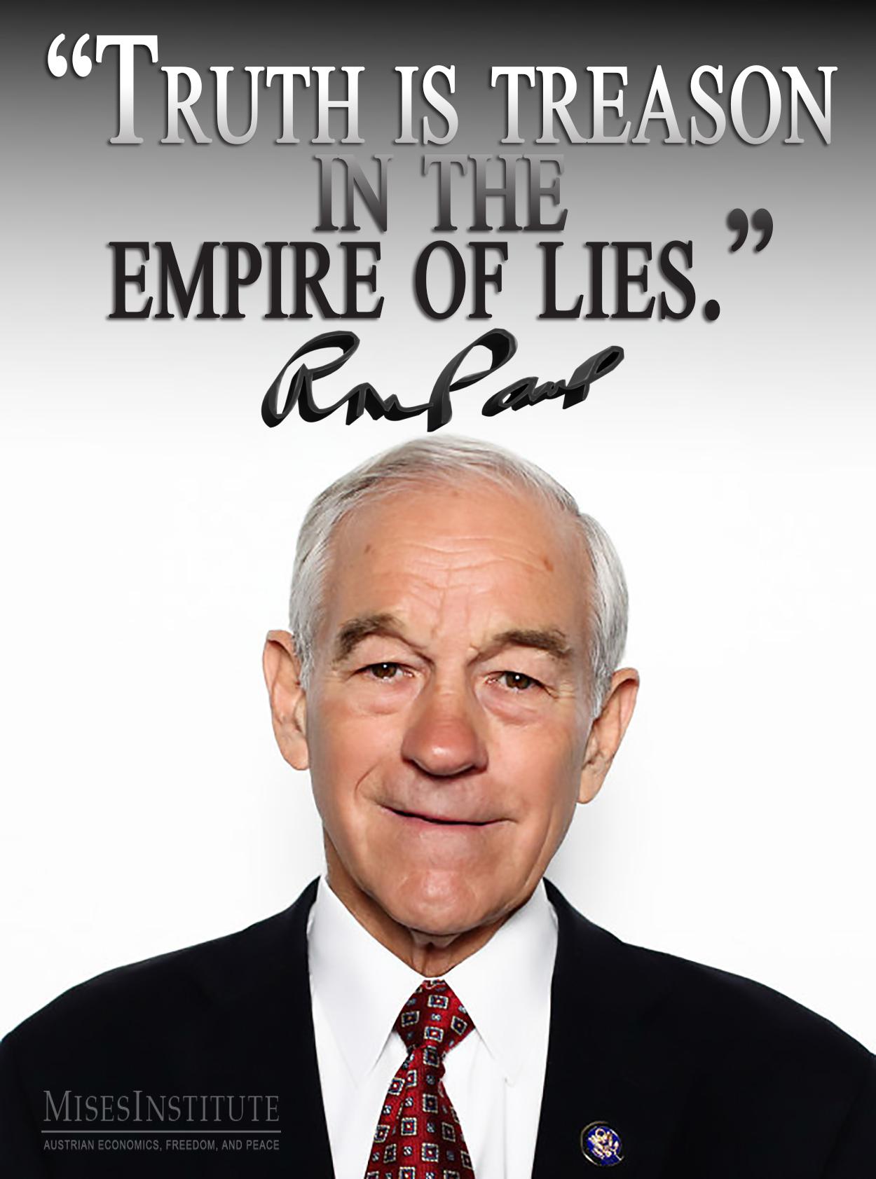 Happy Birthday, Ron Paul!
Find this quote in Ron Paul\s book, 
The Revolution: A Manifesto:
 