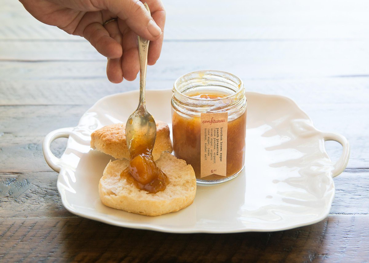 CeresVegeSoc's tweet photo. @confituras Bourbon Brown Sugar Peach Preserves are one of the delicious add-ons for next week's pop-up! YUM! http://t.co/pjQJVmhf6Q