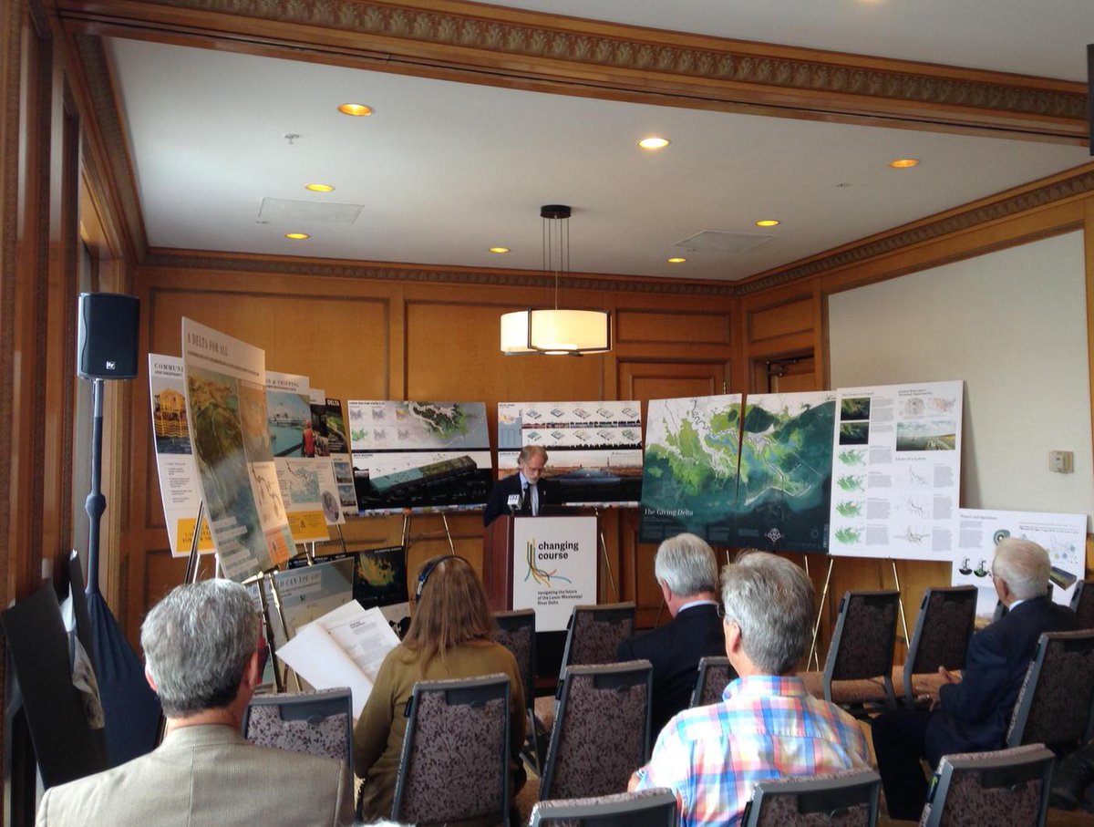jbenson310's tweet image. EDF&apos;s Steve Cochran announces winners of #ChangingCourse design competition to restore Louisiana&apos;s eroding coast