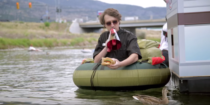 Marketing_Mag's tweet photo. You've heard of a drive thru, but what about a float thru? @AWCanada made it a reality. http://t.co/cfnAWOcVCr http://t.co/JbxI6QfnEG