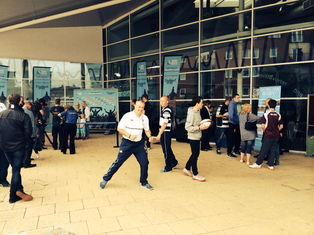 Things Well underway here at Bletchley Leisure Centre. Come down to see the RWC #RWC2015
