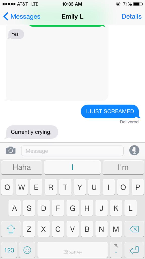 carleighm's tweet photo. How we feel about not having to wear our white scrubs 😂😂 @EmilyLowery22 http://t.co/s5gK8xE1zN