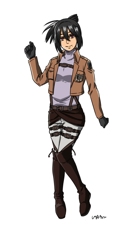 Uma子 飛びたい 進撃の巨人のアニメの絵柄でオリキャラ描いてみた ついでに服も借りた Http T Co 2jjrly8u6v