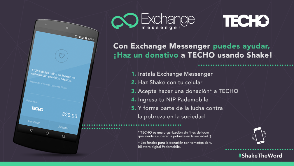 2 de cada 5 mexicanos viven con menos de $70 al día. #shaketheworld <a href="/TECHOmx/">TECHO México 🇲🇽</a>  <a href="/exchangeapp/">Exchange Messenger</a>