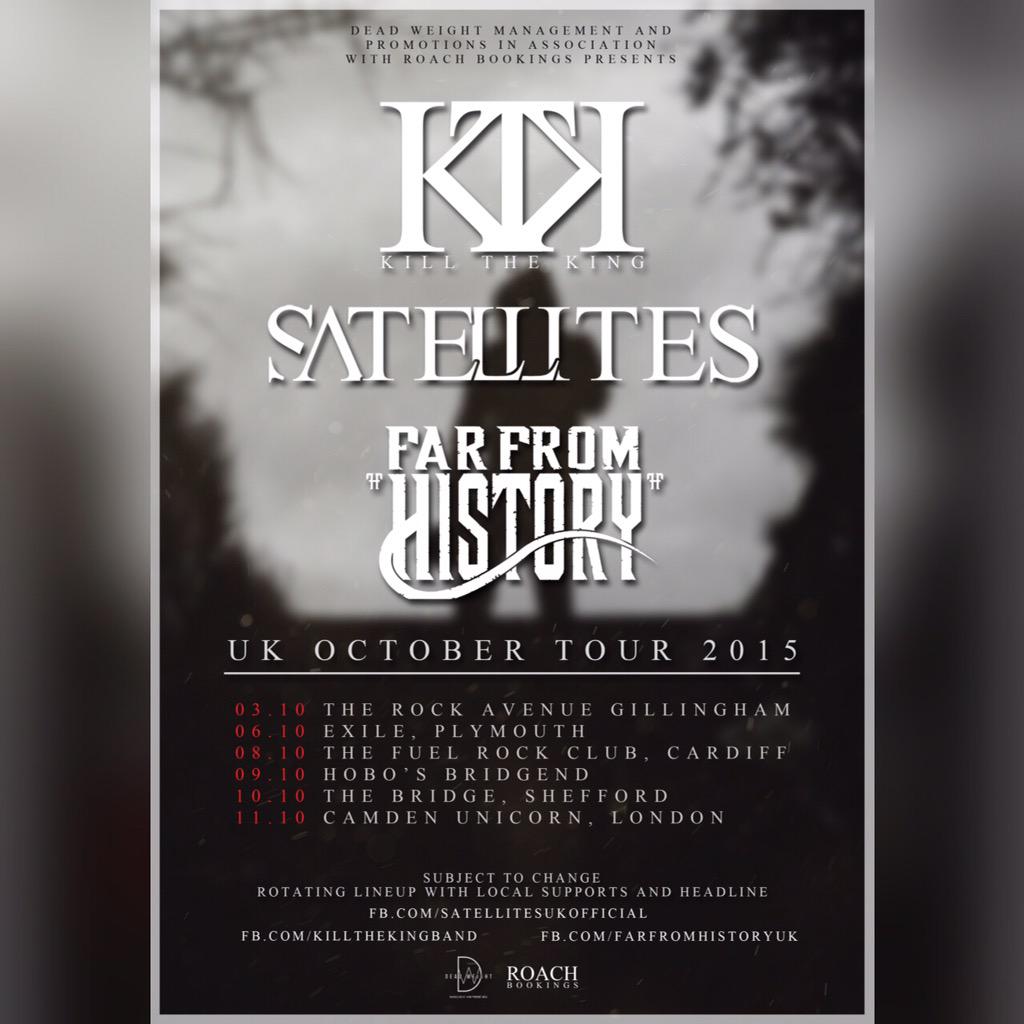 We're heading off on tour with <a href="/KTKBAND/">KILL THE KING</a> and <a href="/FarFromHistory/">Far From History</a> in October! Can't wait to see you guys there!