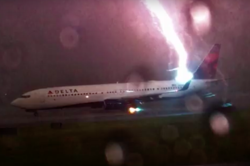 Oh nothing, just an airplane getting struck by a huge bolt of lightning gqm.ag/1MG1tpg