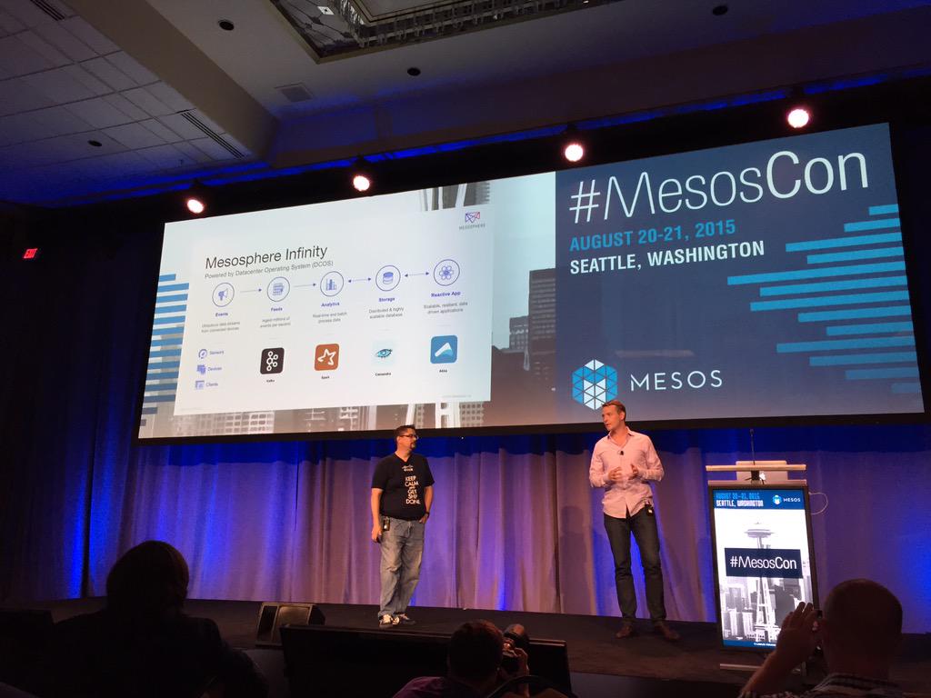 Announcing <a href="/mesosphere/">Mesosphere</a> Infinity the fully integrated, hyper-scale #IoT stack together with <a href="/Cisco/">Cisco</a> at #MesosCon
