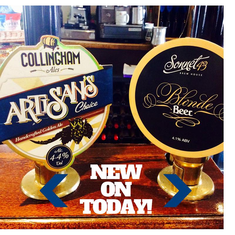 2 fantastic new ales! The ever popular Artisans by <a href="/CollinghamAles/">Collingham Ales</a> and the delicious Blonde Beer from @Sonnet43Brew